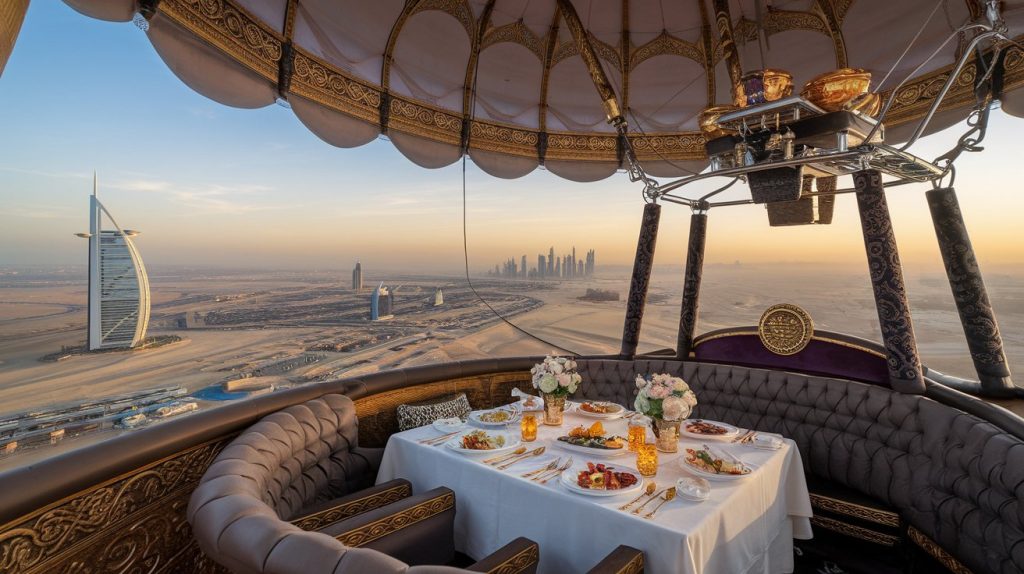 رحلة فاخرة بالمنطاد مع إفطار من إعداد شيف ميشلان في دبي